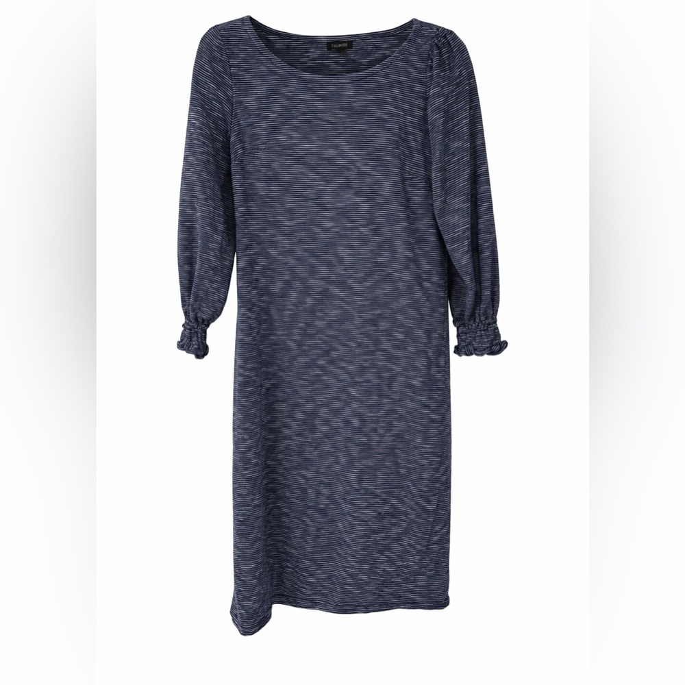 Talbots Cotton Micro Stripe Basic Dress